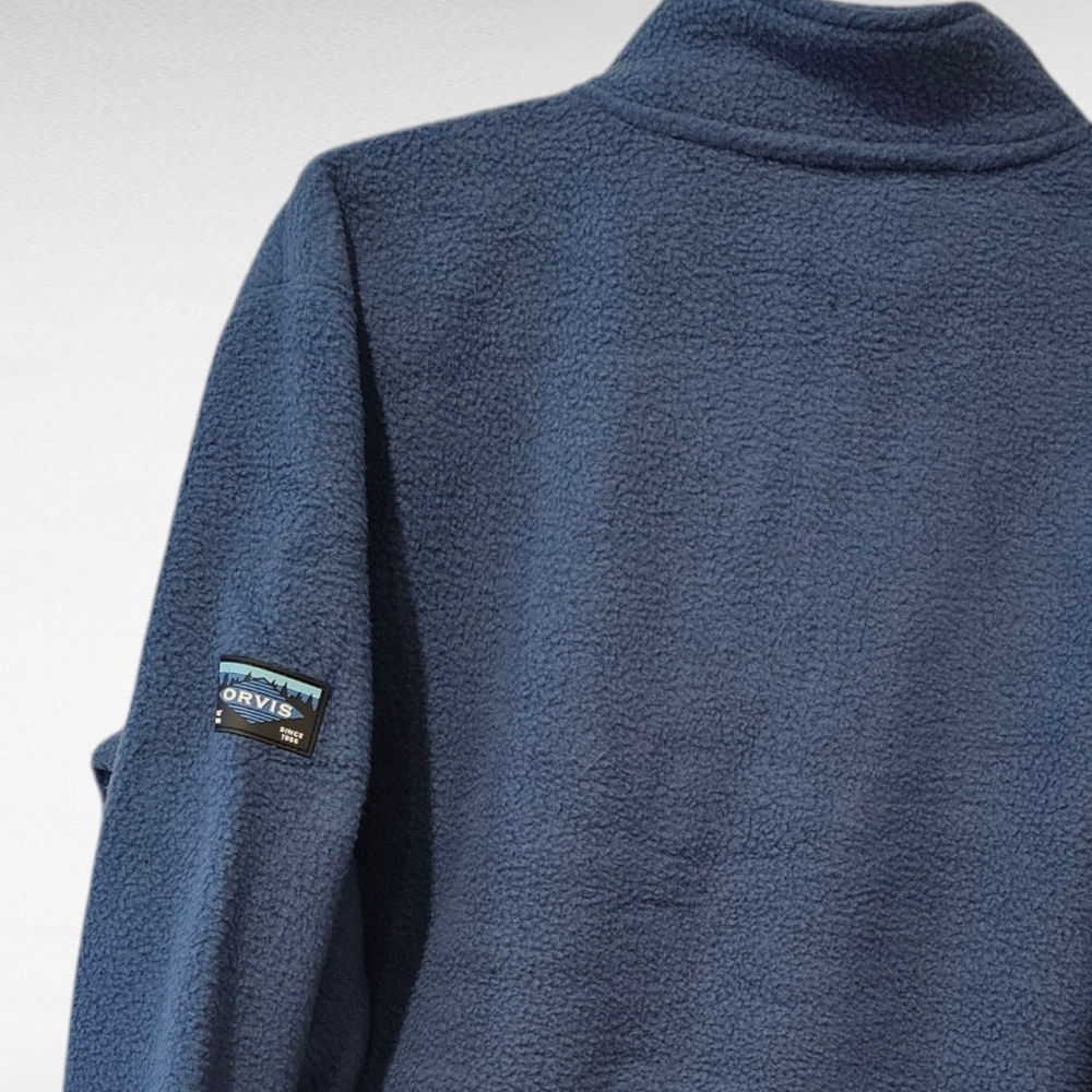 Orvis Men Fleece Full Zip Jacket Blue Size Medium - Picture 6 of 13